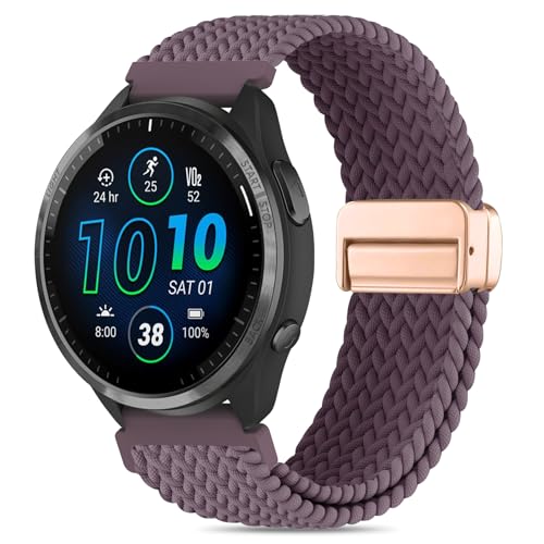 HQzon �i�C�����r���v�o���h Garmin Forerunner 965/955/945/935/970/fenix5/fenix6�ɑΉ� 22mm �ґg���C�o�b�N���X�g���b�v Garmin Instinct/Instinct2/Instinct3 4