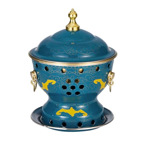 Olla tradicional china de cobre esmaltado para fondue miniatura 1