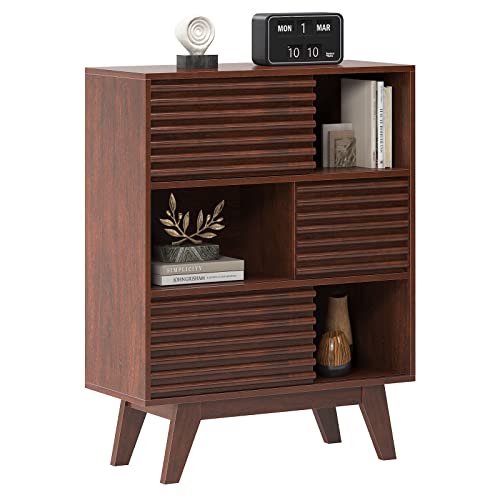 Sdhyl Storage Cabinet With Drawers And Sliding Doors, Free Standing Sideboard Buffet Cabinet, Mid Century Console Cabinet With Storage, 3-Tier Display Cabinet For Living Room, Bedroom, Hallway #TOP4