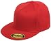 Original Blank Flexfit Flatbill Premium Fitted 210 Hat Cap Flex Fit Flat Bill Large/Xlarge - Red