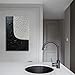 zoinart Black and White Textured Wall Art, Abstract Paintings, 36x24 IN Contemporary Vertical Wall Art Home Decorations