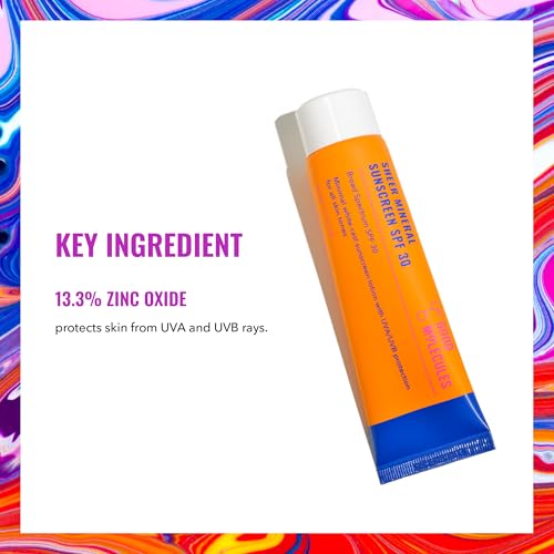 Good Molecules Sheer Mineral Sunscreen SPF 30 - Minimal White Cast Zinc Oxide Sunscreen For Face - Hydrating Hyaluronic Acid, UVA/UVB Protection, Reef-Safe