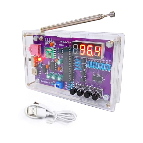 Gikfun FM Radio Kit Soldering Practice Kit DIY School Project FM 87-108MHz with 2 Power Supply...