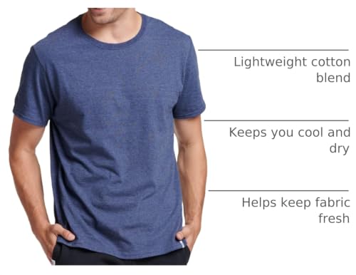 Image of Russell Athletic Mens Dri-Power Short Sleeve Tees, Moisture Wicking, Odor Protection, UPF 30+, Sizes S-4x