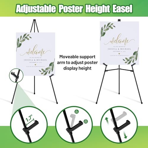 Support d'affiche trépied réglable pour présentation
