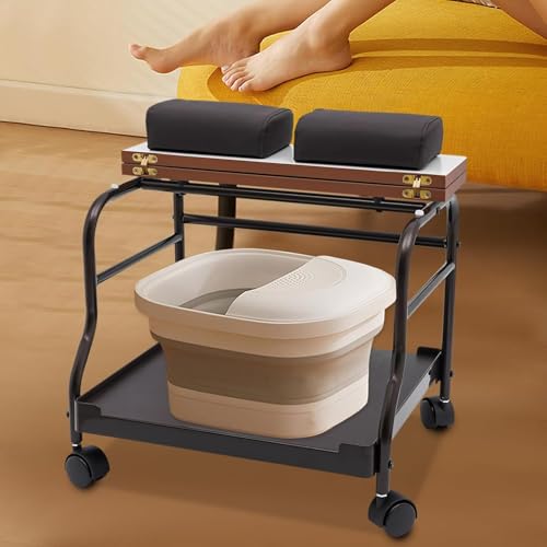 Carrito portátil con mesa para spa de pies miniatura 2