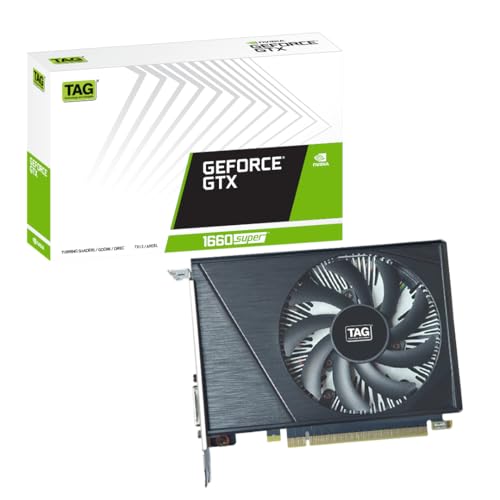 Image of TAG GTX 1660 Super 6GB GDDR6 Graphics Card, Powered by NVIDIA, 192-bit PCIe 3.0 GPU, 1785 MHz Boost Clock, 14 Gbps Memory, HDMI /DVI /VGA Outputs, 4K HDR & VR Ready, Turing Architecture, Video Card