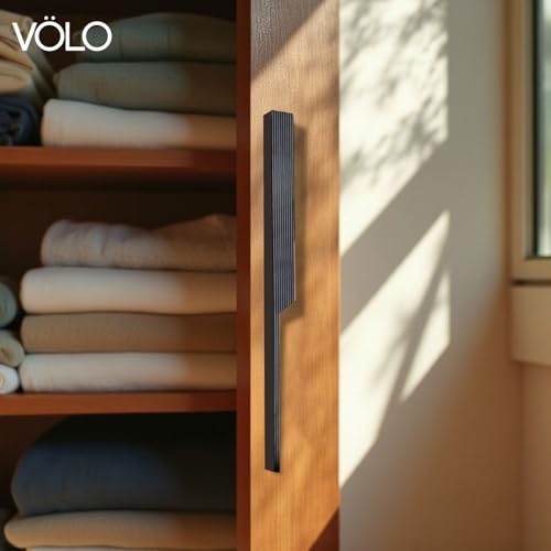 Image of VOLO Cabinet Handle - Multi-Use Pull Handle for Wardrobes, Drawers, Sliding Closets, and Doors in Kitchen, Office, Bedroom (SAC-59) (1 Pair Left & Right) (Black, 600MM (24 Inch))
