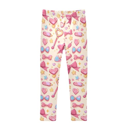 KLL Pink Glitter Texturoddler Baby Girl Leggings Casual High Waisted Lounge Pants Sports
