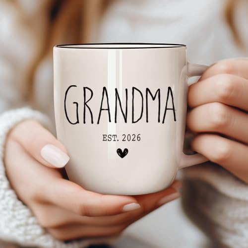 Promoted To Grandparents 2026 Mug Set, Grandma And Grandpa 2026 Ceramic Mugs, Pregnancy Announcement for Grandparent Mug Set, Grandma And Grandpa Announcement Gifts 13Oz - Image 2