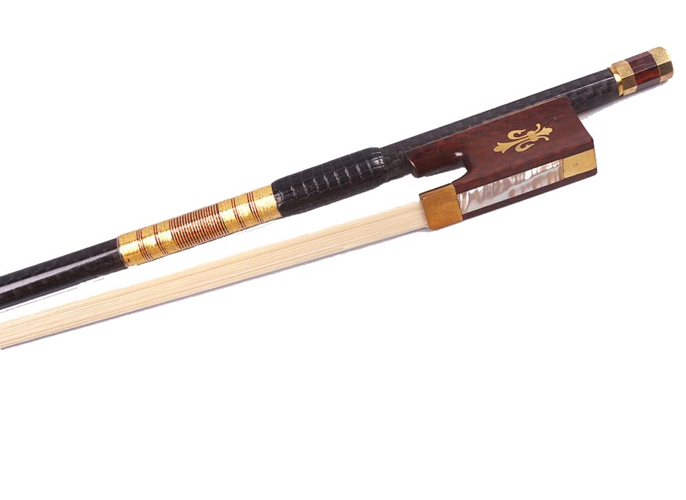 4/4 Full Size Violin Bow Carbon Fiber Bows AAA Grade Mongolian Straight Bow Hair Snake Wood Frog Bow...