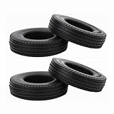 Mtlavishness 4 Stück RC-Zubehör, Gummi-Autoreifen, passend für 1/14 RC Traktor-LKW, schwarz,...