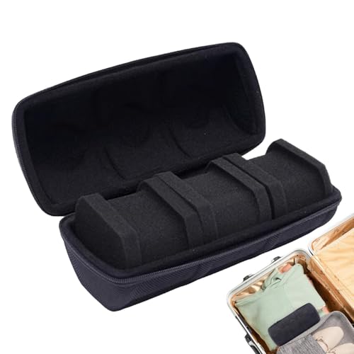Étui de voyage pour montre de voyage - Kit de rangement unique - Sac de rangement rembourré - Reliure compacte en polyuréthane portable - Kit de rangement sécurisé pour montres intelligentes, bagues