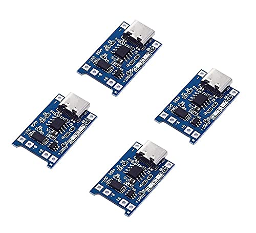 AVS COMPONENTS Type C TP4056 Micro Usb Type C 18650 Lithium Ion Battery Charging Power Bank Module Inbuilt BMS and Indicator Pack Of 4 Pcs-image-45