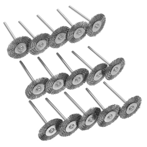 VILLCASE 15pcs Shaped Stainless Steel Wire Brush for Drill and Grinder Durable Efficient Cleaning and Polishing Tool for Household and Industrial Use