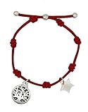 Pulsera de la Suerte Roja de 7 Nudos con Abalorio Protección (Árbol de la Vida)
