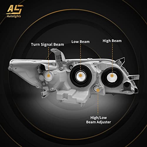 As 2007 2008 2009 Toyota Camry Headlight Assembly Headlamps For 07 08 09 Camry Exclude Hybrid Projector Left And Right Pair - Chrome Housing Clear Lens #TOP3