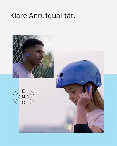 Belkin SoundForm Nano 2 Bluetooth In Ear Kopfhörer Kinder mit Mikro – Blau – Ansicht 5