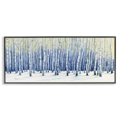 'Looming Winter Birch Trees'| Framed Giclee Art