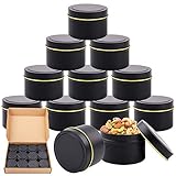 【Latas de Metal】Incluye 12 latas de metal, cada una con un tamaño de 6.5 * 4.5cm, y una capacidad de 4 onzas por lata, suficiente para almacenar diferentes artículos pequeños.
