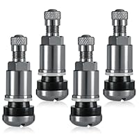 4 Stück Universal Metallventile für Alufelgen, Aluventil Grey Edition PKW Reifenventil Auto Ventile Felgenventile Autoreifen Ventil Autoventile Autoventil für Autos Motorräder Elektrofahrzeuge 