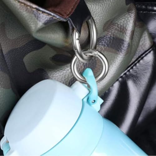 20 Stück Karabiner Rund 38mm,Rund Karabinerhaken Edelstahl,Schlüsselanhänger Ringe,O-Ring Karabiner Klein,Karabiner Ring für Schlüssel und Handwerk,DIY Handwerk,karabiner ring edelstahl Silber