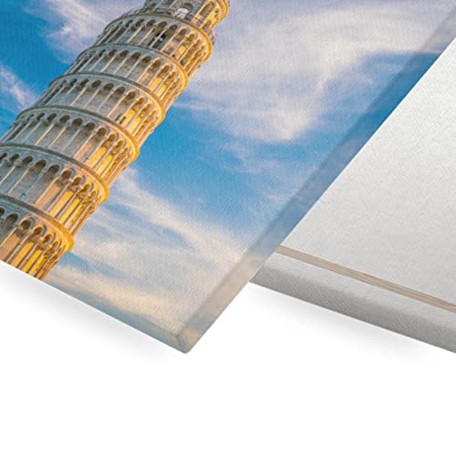 Toile imprimée Tour de Pise affiche patrimoine d'Italie