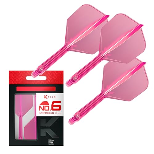 Image of Target Darts K Flex Integrated Dart Flight and Shaft, No.6 | 3-Pack K-Flex - No. 6, Kflex Precision-Molded 2-in-1 Dart Flights and Dart Shaft | Professional Dart Accessories
