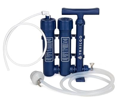 Water Purifier Pro Water Purification System for Survival - High-Volume Hand Pump Portable Water Filter for Group Camping, Hiking, Backpacking, Emergency Preparedness - 3-Stage Water Filtration System