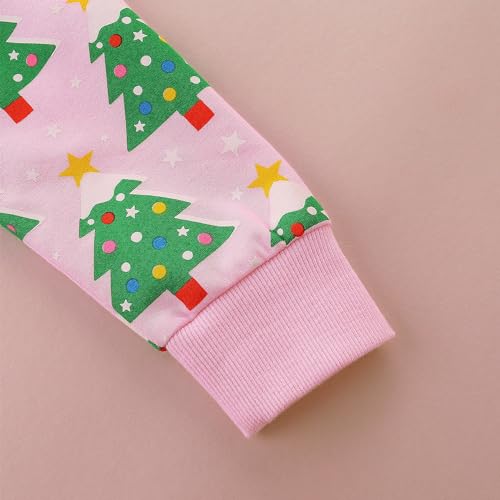 Image of Bumeex Girls Cotton Crewneck Cute Sweatshirts The Hedgehog and The Fox Pink 2-7T