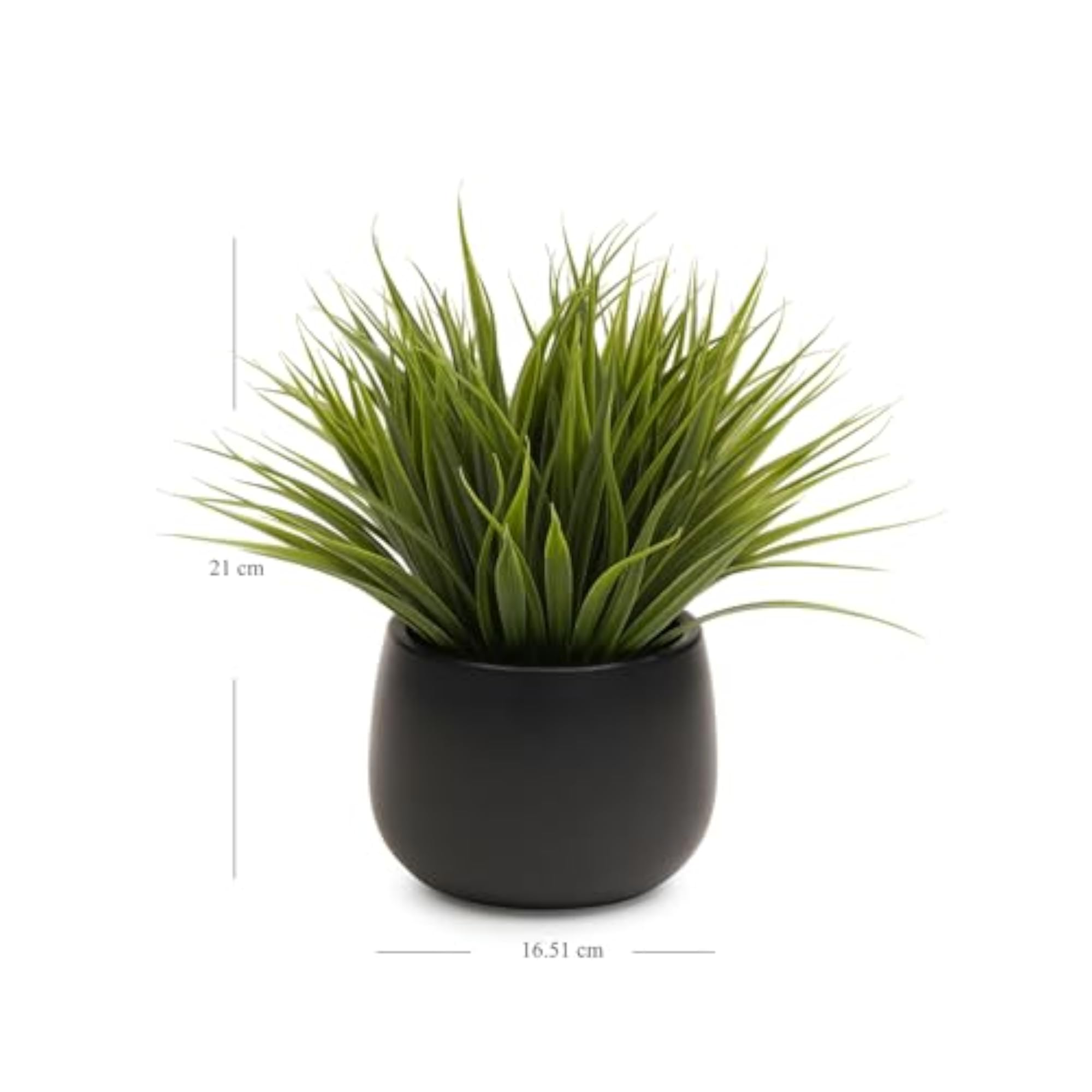 Green Artificial Grass in Ceramic Pot, Premium Potted Plants