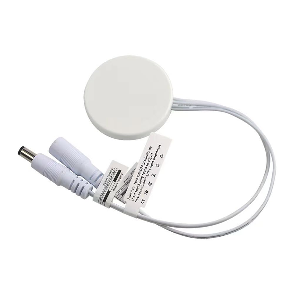 Exqufood Wood Panel LED Touch Sensor Dimmer Switch Hidden Switch Touch Switch for LED Strip White