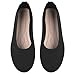 OFFCUP Damen Ballerinas Knit Kleid Schuhe Runde Zehe Flats Schuhe Slip On Maschenware Schuhe Bequem Weich Ballerina Schwarz - 38 Slip Damen günstig Kaufen-OFFCUP Damen Ballerinas Knit Kleid Schuhe Runde Zehe Flats Schuhe Slip On Maschenware Schuhe Bequem Weich Ballerina Schwarz - 38