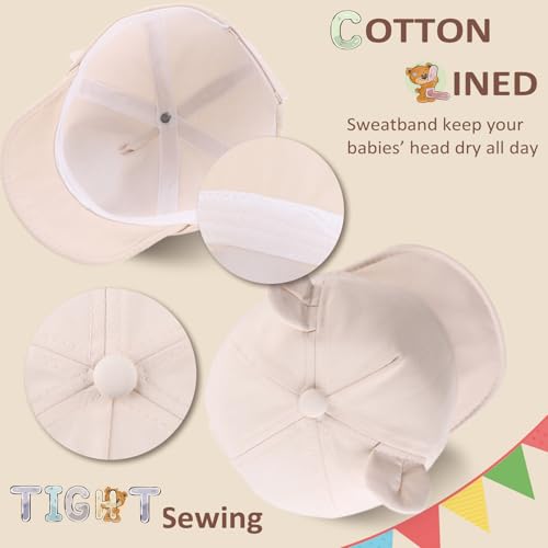 Baby Baseball Hat for Toddler Bear Sun Hats Cotton Infant Ball Caps Kid Adjustable Baseball Cap for Boys Girls 3-24M4