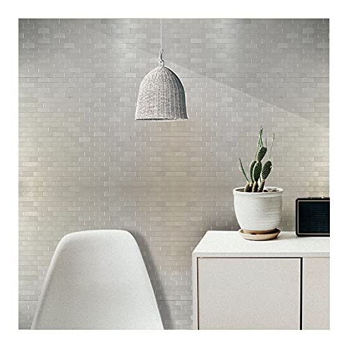 Xuaniny Peel And Stick Metal Backsplash Tiles, Self Adhesive Brushed Aluminum Subway 3D Wall Sticker For Kitchen Bathroom (12"X11.02") (10, Silver Brushed) #TOP3