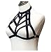 JELINDA Harness Cage Bra Elastic Womens Black Strappy Cupless Breast Bra Harness (Black-Y061)