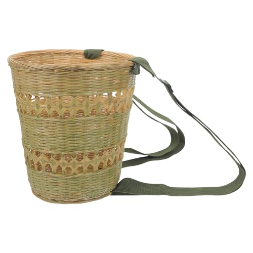 TEHAUX Cesta de Bambú Vintage Niñas, Estructura Ligera y Fácil de Llevar, Adecuado para Eventos Culturales y Almacenamiento de Juguetes