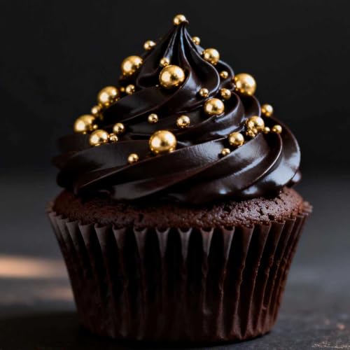 Dazzjoy Gold Pearl Sugar Sprinkles, Edible Candy Sprinkles, Cake Toppers and Cake Decorations, Mix Size, Cookie Decorating, Ice Cream, Wedding Party Valentines Supplies, 130g/4.58oz