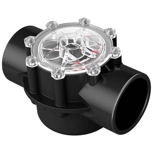 2 Inch Pool Check Valve Replacement for Jandy 7305 PVC Check Valve for Pool & Spa Backflow Preventer Fits 2 & 2.5 Pipes Clear Lid Easy Maintenance