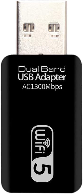 USB WiFi Adapter, 1300Mbps Dual Band 5G/2.4G Wireless Network Adapter USB WLAN Stick for PC, 802.11ac, Long Range WiFi for Windows Vista /7/8/8.1/1/10, Mac OS, Linux
