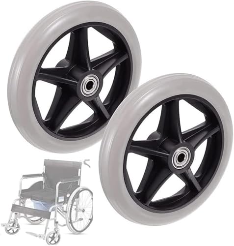 歩行器用交換輪2個セット、歩行器用交換輪、車椅子用前輪、交換用キャスター(Gris,15Cm/6In)