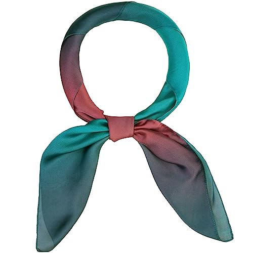 Women's Gradient Colorful Square Satin Scarves, 35