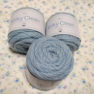 ユザワヤ ミルキークリーン ブルー 3玉セット" 