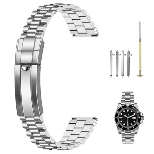 Bracelet de montre acier inoxydable 20mm pour remplacer votre fermoir usé argent
