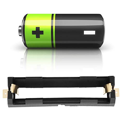 Miniatura 3 de 8 unids 18650 soporte de batería 3.7 V 18650 sola sección resistencia a altas temperaturas caja de contenedor de batería negro caja de