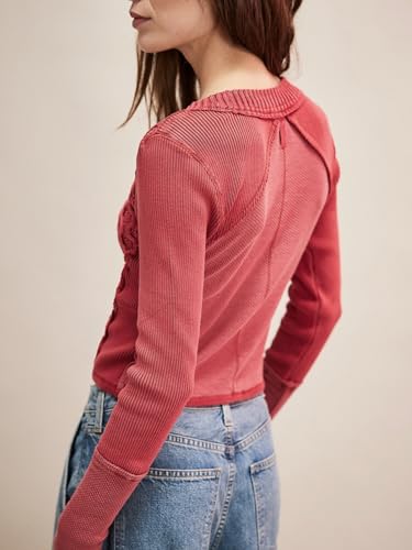 Image of Women's Cropped Cardigan Long Sleeve V Neck Lightweight Sweaters Knit Slim Fit Open Front Button Down Tops