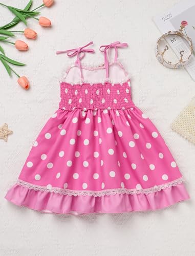 IMEKIS Toddler Girl Birthday Dress Summer Boho Plaid Easter Party Dress Cake Smash Photo Shoot Outfit 1-6T4