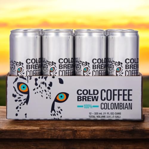 Kirkland Colombian Cold Brew Coffee – 100% Colombian, 11 fl oz Cans, 12 Count | Bold & Smooth