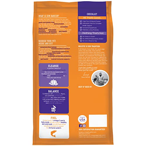 Solid Gold Grain Free Dry Dog Food For Adult & Senior Dogs - Made With Real Chicken And Tumeric - Sun Dancer High Protein Dog Food For Complete Health, Sensitive Stomach And Immune Support - 4 Lb #TOP6