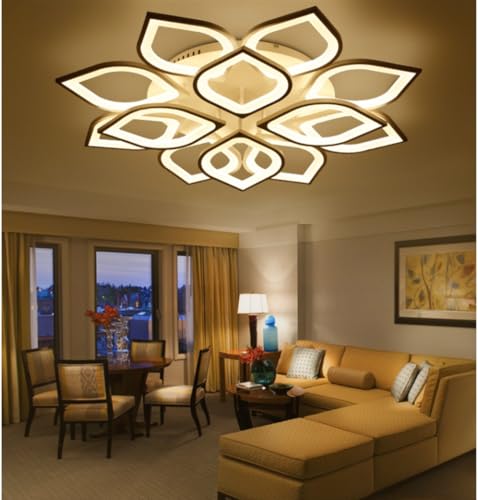 Plafonnier LED dimmable 160W lampe de salon et chambre avec télécommande réglable - 5